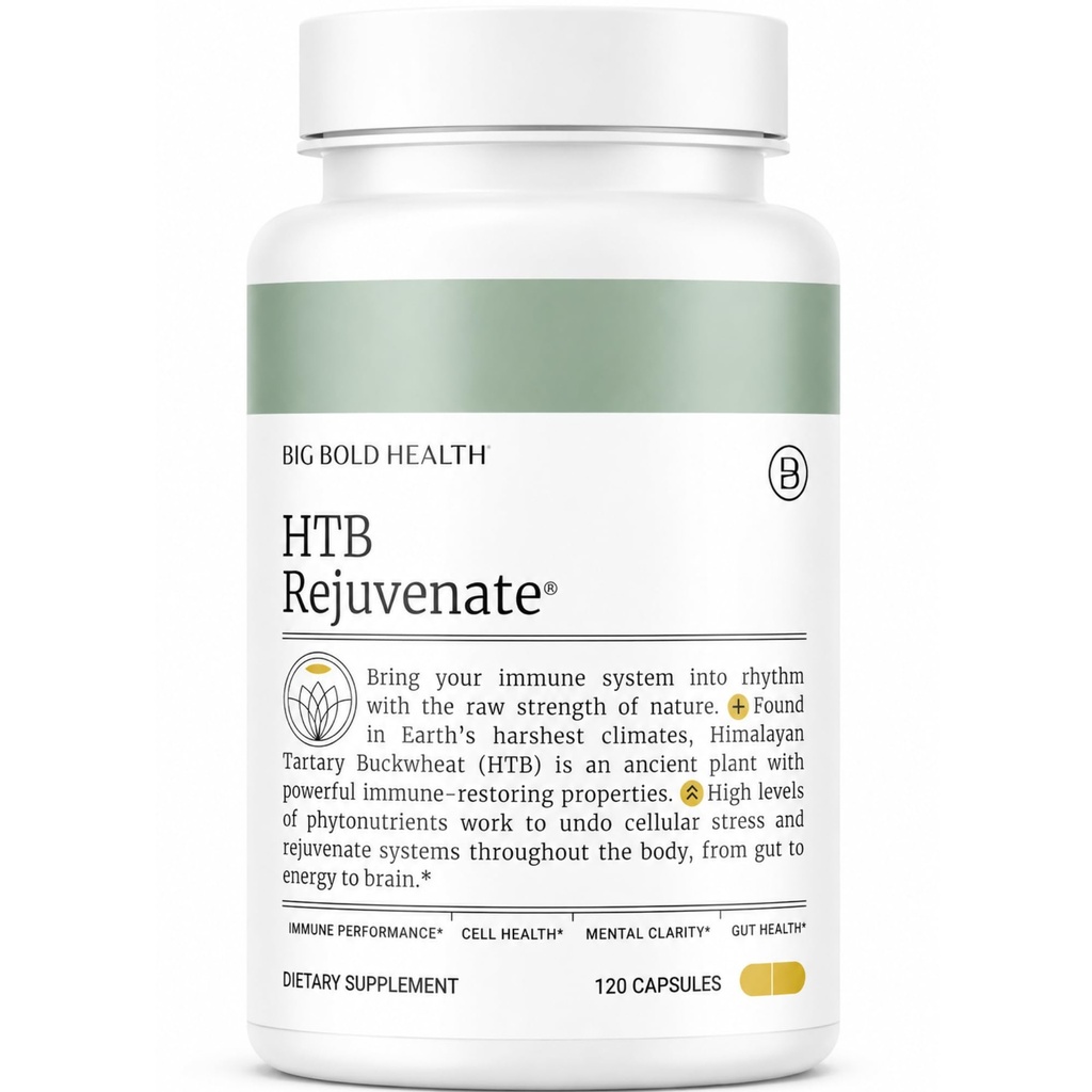 Big Bold Health HTB Rejuvenate - Immununterstützungsergänzung mit Himalayan Tartary Buckwheat - 2 Monate Versorgung - Polyphenol Rich Formula - Glutenfrei, Dairy Free, Non-GMO (120 Kapseln)