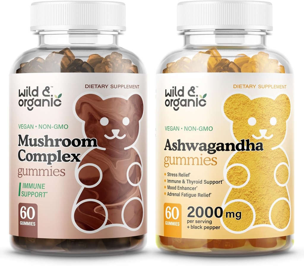 Wild & Bio Pilze Gummi & Ashwagandha Gummis