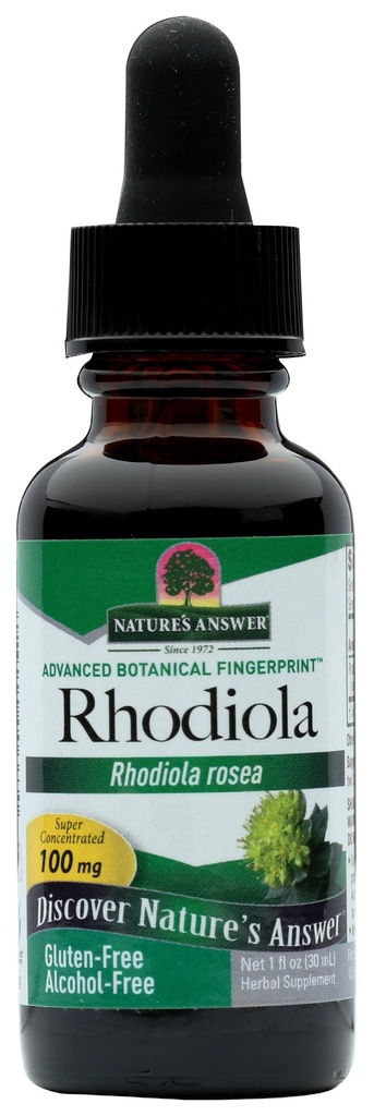 Die Antwort der Natur Rhodiola Root | Super Concentrated Herbal Supplement | Hilft Aid & Reduce Stress | Alkoholfrei, Glutenfrei und Kosher Zertifiziert 1oz
