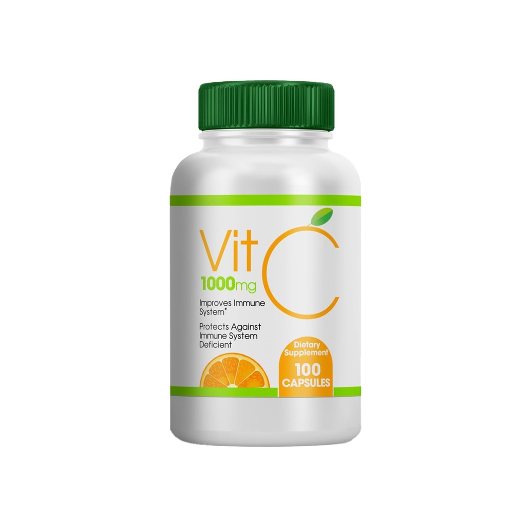 Generisches Vitamin C 1000mg, 100 Kapseln, Nahrungsergänzungskapseln