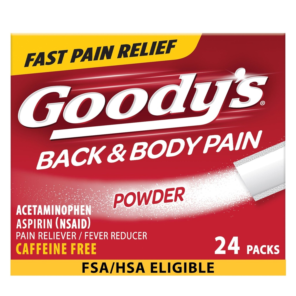 Goodys Rücken- und Körperschmerzen-Relief-Pulver, 24 ct (Pack von 1)