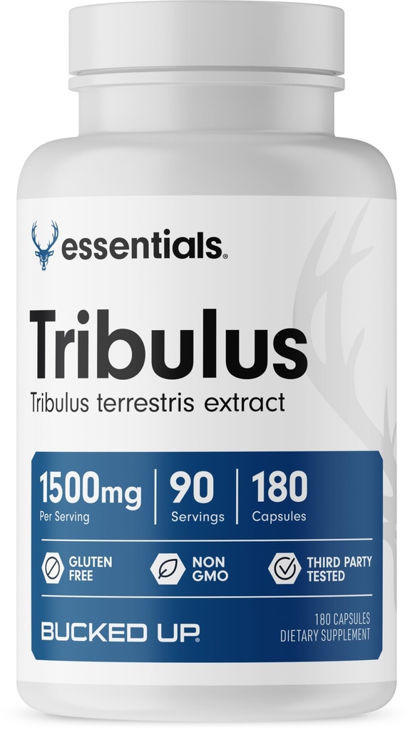Bucked Up Tribulus 1500mg pro Servierung, Essentials (90 Servierungen, 180 Kapseln)