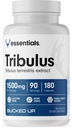 Bucked Up Tribulus 1500mg pro Servierung, Essentials (90 Servierungen, 180 Kapseln)