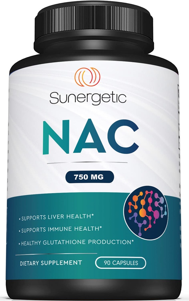Premium NAC Supplement N-Acetyl Cystein – 750mg pro Kapsel – Unterstützt Leber, Detox Immune, Cellular & Respiratory Health – 90 N Acetyl Cystein Kapseln