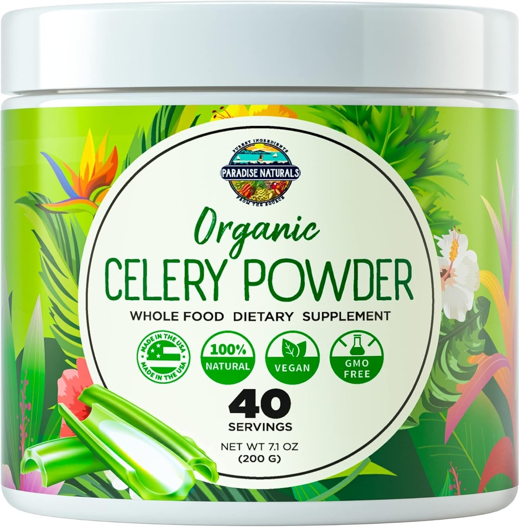 Bio Celery Juice Powder (40 Servierungen) unterstützt Gut Health, Detox Juice Cleanse, Boost Energy Levels & Immunsystem, Green Juice Powder, Powdered Greens, Colon & Body Detox Cleanse für Frauen Männer