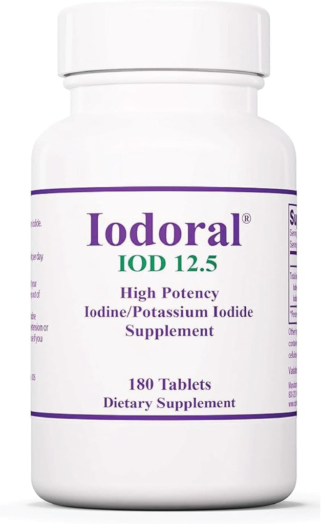 Jodtabletten 12.5 mg für Ernährungsunterstützung – 180 Tabletten – Tägliche Ergänzung mit Kaliumjodid für Wellness & Vitalität – 1 Packung