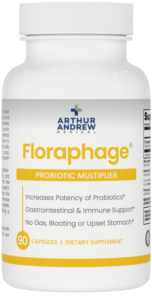 Arthur Andrew Medical, Floraphage, Präbiotische Formel und probiotische Multiplier, 90 Kapseln