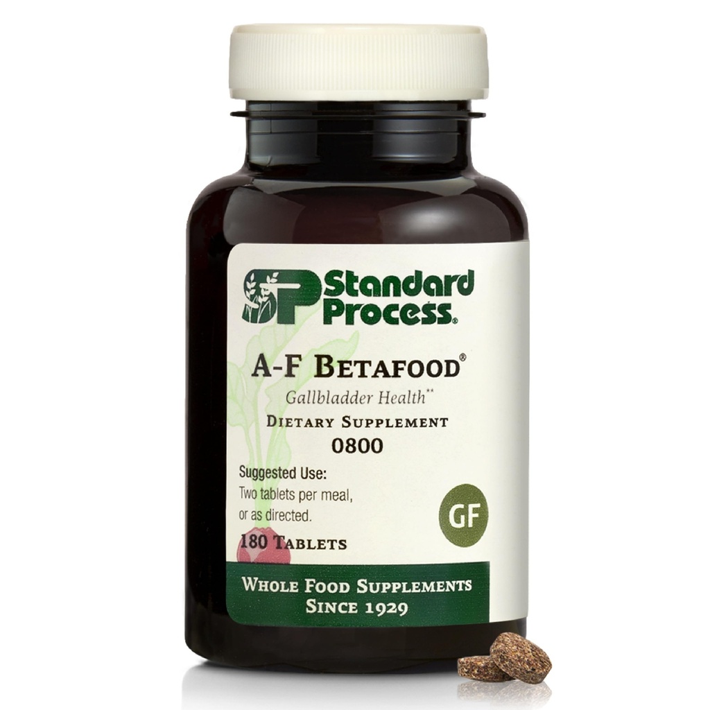 Standard Process A-F Betafood Gallbladder Health Nahrungsergänzung - Glutenfrei, Non-Dairy, & Non-Soy - Gallbladder Function & Liver Care - 360 Tabletten