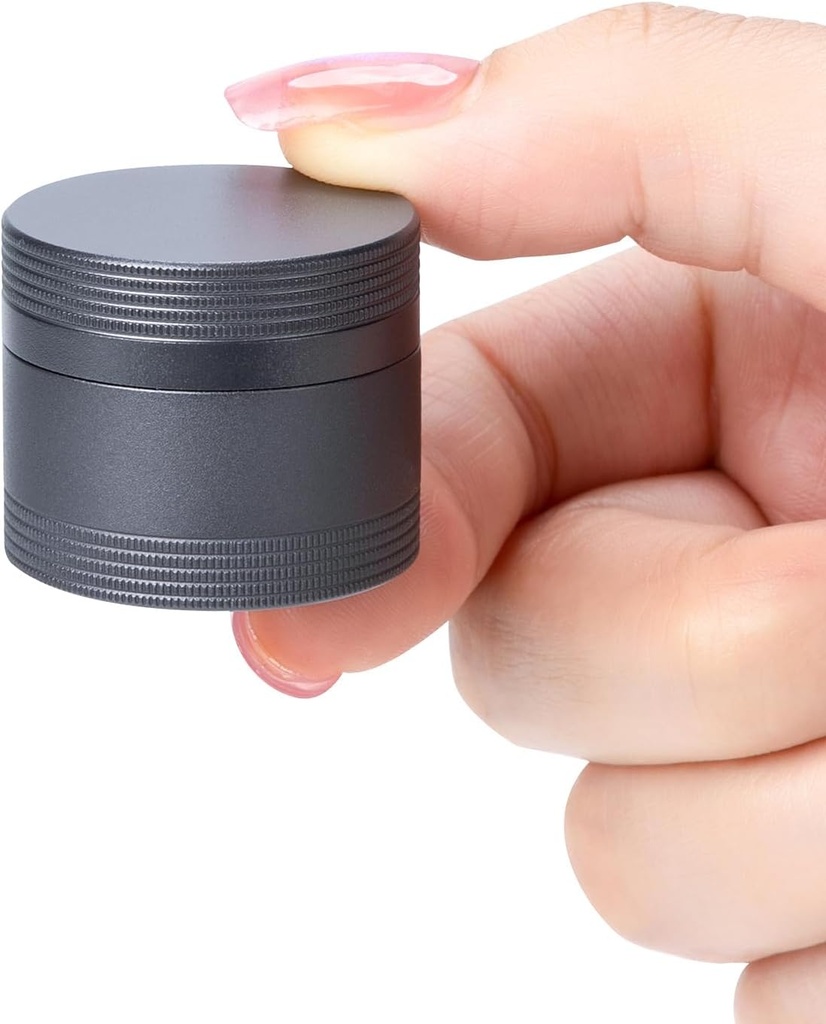 Kleine Pille Case Metall Pille Box - Wasserdichte Pille Container Single Runde Aluminiumlegierung Speicher Medizin Halter Organizer Multitool EDC jeden Tag für Vitamin, Fischöl Grau