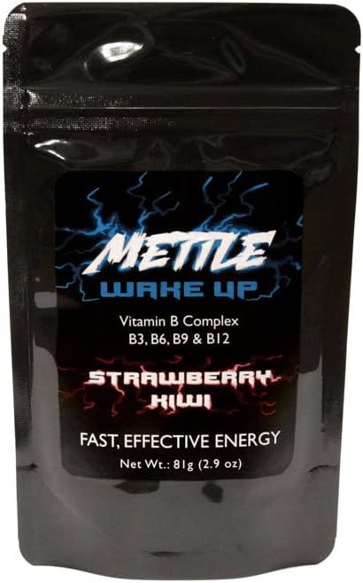 Energy Drink Powder - 100 Portionen | Zucker Free | 200mg Koffein - Mettle Energy Drink Mix (Strawberry Kiwi)