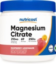 Nutricost Magnesium Citrat Pulver (Raspberry Lemonade, 250 Gramm)