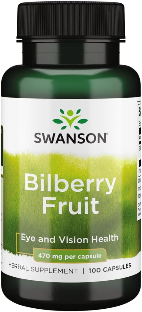 Swanson Bilberry Fruit 470 Milligramme 100 Kapseln