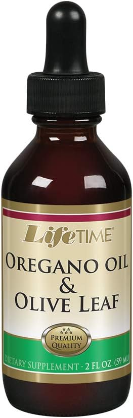 LIFETIME Bio Oregano Öl und Olivenblatt Tropfen | Gesunde Immunsystem Unterstützung | Made in The USA | 2 FL oz | 59 Servierungen