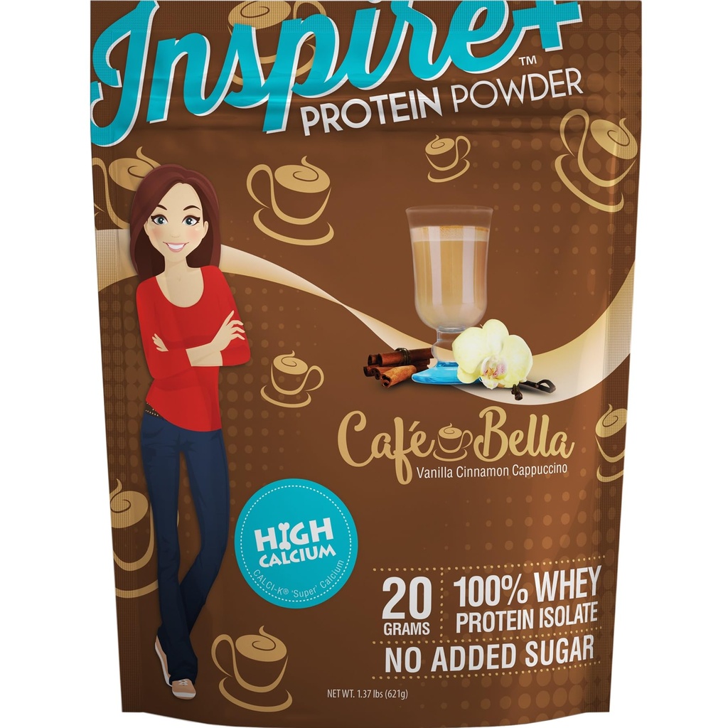 Bariatric Eating Inspire Cafe Bella Vanilla Cinnamon Cappuccino Sugar-Free 20g Whey Protein Isolate Pulver (20 Servierungen)