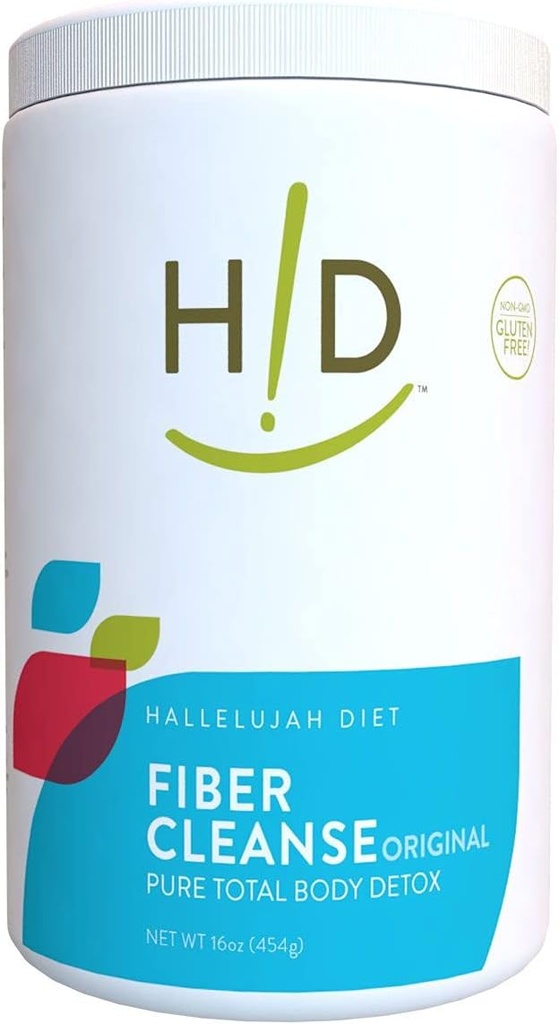Hallelujah-Diät - Fiber Cleanse Powder, Pure Powdered Detox Supplement für Diät-Unterstützung, Verdauungswaage, & Gut Health, Unflavored, 16-Ounces