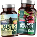 Number One Nutrition N1N Premium Uric Acid Support und Men's Multivitamins, Alle natürlichen Ergänzungen zur Unterstützung von Energieniveaus, Prostata Gesundheit und Urinary Tract Functions, 2 Pack Bundle