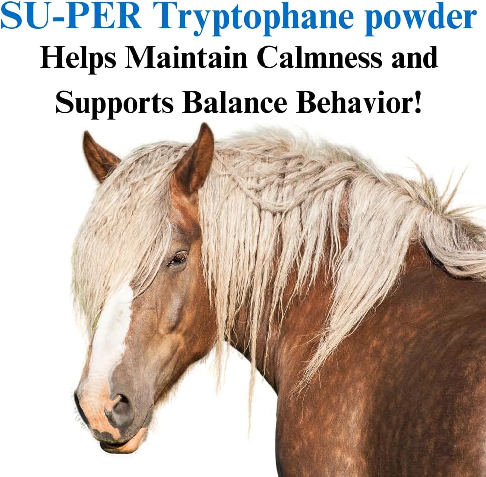 SU-PER Tryptophane Pferdeberechnungsergänzung - Pflegen Sie Beruhigung und unterstützt Balanced Behavior - 2,5 Pfund, (2 Pack)