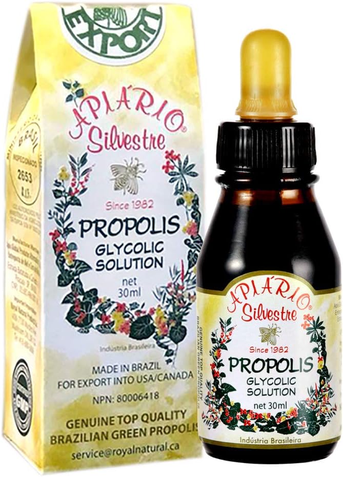 Brazilian Green Propolis Glycolic Extract - Immun Booster/Sore Throat/Oral Care/Antioxidant/CardioGesundheit - Importiert aus São Paulo, Brasilien- 1 Flasche