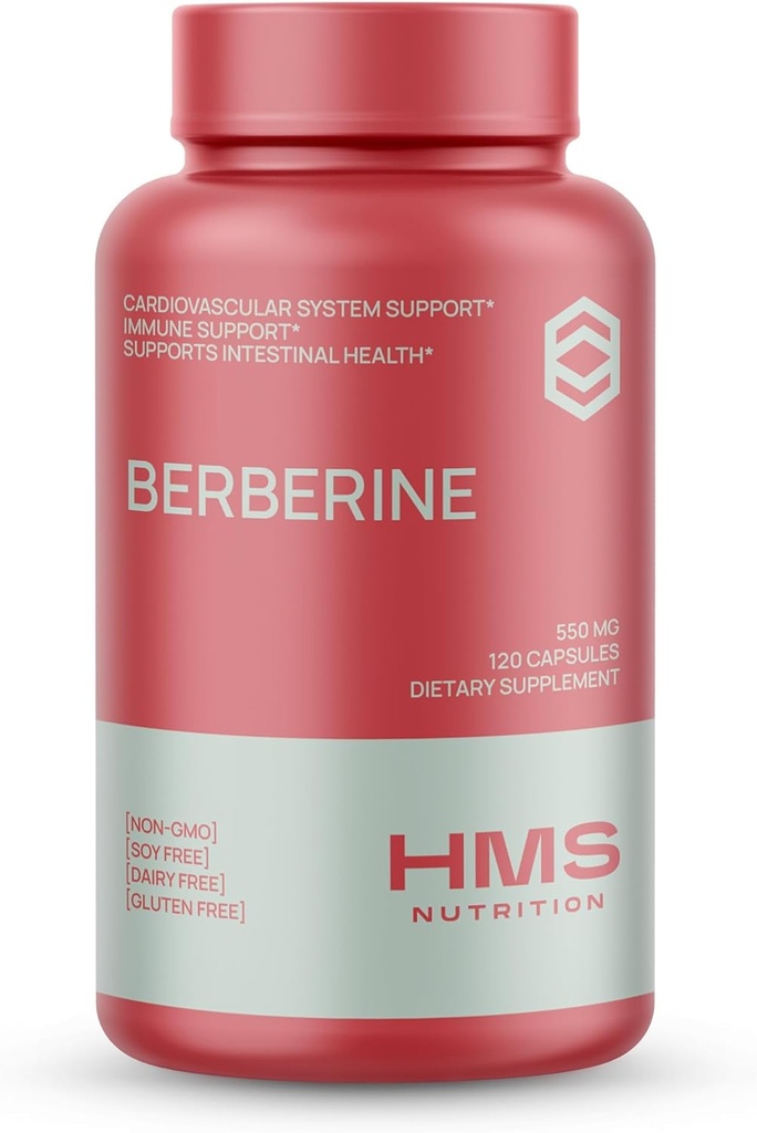 Berberine HCL 550mg, Plant-Based Berberine Supplement von Berberis Aristata Root, Vegan & Gluten Free, 120 Kapseln