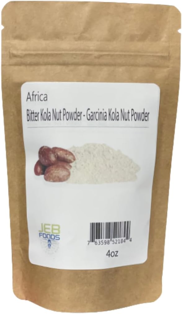 JEB FOODS Premium Garcinia Kola Pulver - African Bitter Kola Nut Pulver, Petit Cola Nut Pulver für Wellness Unterstützung, Kulinarische und traditionelle Verwendung