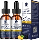Lukaree 16-in-1 Shilajit Tropfen für Männer und Frauen, Ashwagandha, Ginseng, Turmeric, Rhodiola, Amla, Sea Moss, Flüssige Vitaminergänzung mit 85+ Trace Minerals und Fulvic Acid, 2 FL Oz (2 Pack)