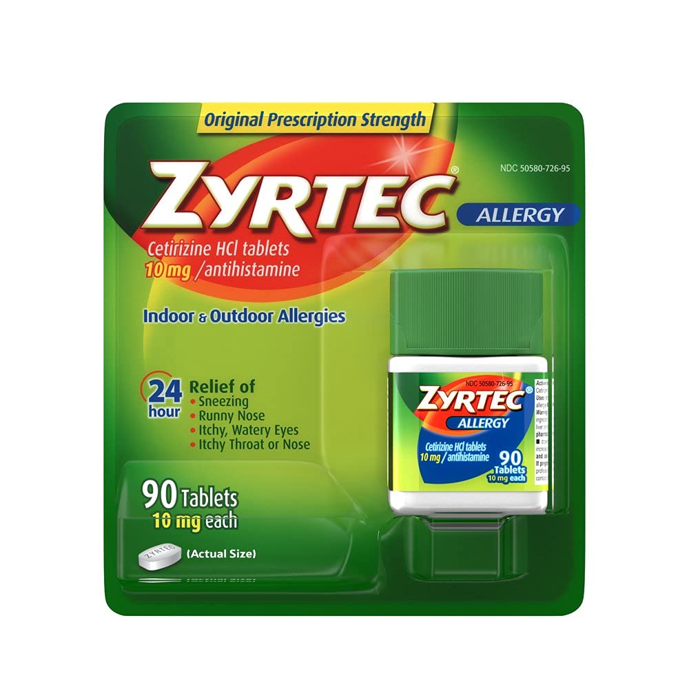 Zyrtec Allergy Relief (10 mg), 90 Tabletten