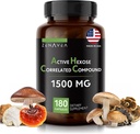 Aktive Hexose korrelierte Verbindung 180 Caps 1500mg pro Servierung - Vegane organische Pilzergänzung Hilfe Immunsystem zu unterstützen und natürliche Killer und T-Zellen zu fördern