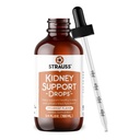 Strauss Naturals Kidney Support Drops – Herbal Kidney Support Supplement for Men and Women – Helps with Kidney Health and Urinary Tract Function – Vegan & Non-GMO – Spearmint Flavored – 100 ml Bottle