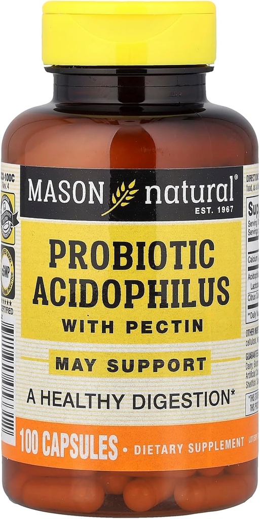 MASON NATURAL Probiotic Acidophilus mit Pektin, 100 Kapseln