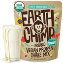 EarthChimp Organic Vegan Protein Powder - mit Probiotics - Non GMO, Dairy Free, Non Whey, Pflanzenbasiertes Proteinpulver für Frauen und Männer, Glutenfrei - 52 Servierungen, 64 Oz (Plain & Unsweetened)