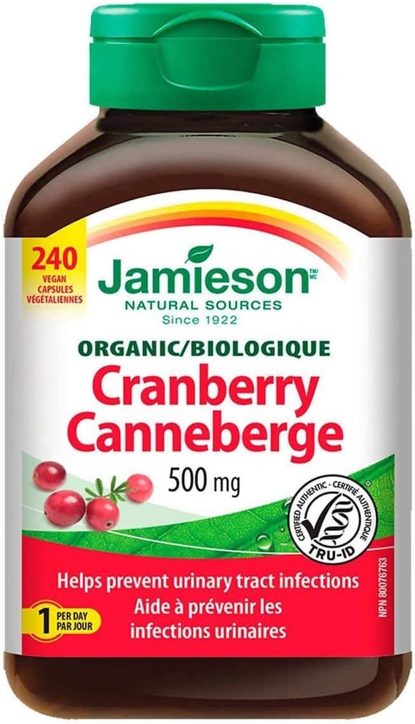 Jamieson Cranberry 500mg, 240 Vegan Kapseln