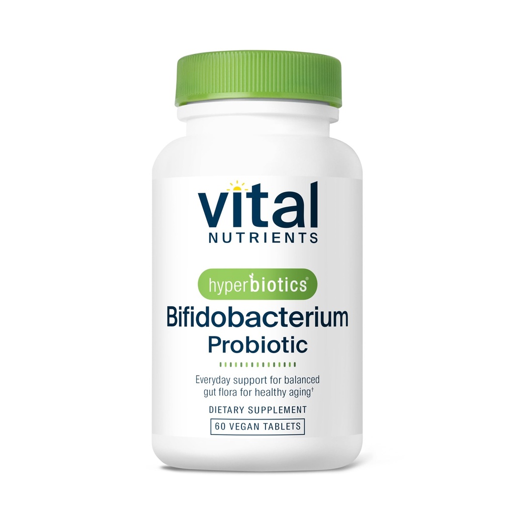 Hyperbiotics Vital Nährstoffe Bifidobacterium Probiotic | 7 Gezielte Strains | Unterstützt Immun- und Verdauungsgesundheit für ältere Erwachsene | Regalstabil | Vegan | 60 Tabletten