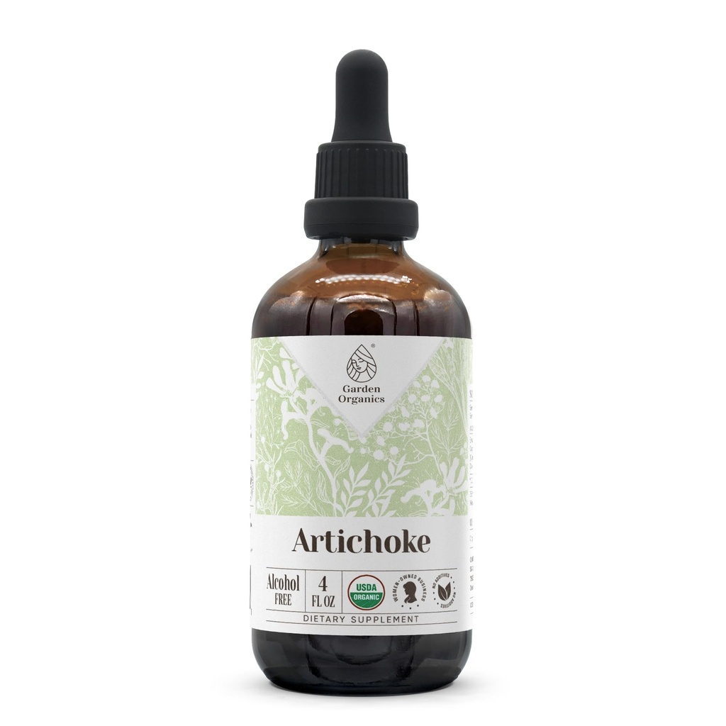 Artichoke USDA Organic Alcohol-Free Extract | Nahrungsergänzung, Hochfeste Tincture | Natürliche zertifizierte organische Artichoke (Cynara scolymus) Getrocknete Blatt 4 Unze