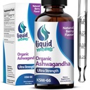 Ashwagandha KSM 66 Tropfen, 2000mg Natürliche Berry Flavor - Ashwagandha Ergänzungen für Frauen, Ksm-66 Ashwaganda Extrakt für Immununterstützung, Leistung, Herzgesundheit - 60 Portionen
