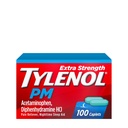 Tylenol PM Extra Strength Nighttime Pain Reliever & Sleep Aid Caplets, 500 mg Acetaminophen & 25 mg Diphenhydramin HCl, Relief für Nacht Erfolge & Schmerzen, Non-Habit Forming, 100 ct