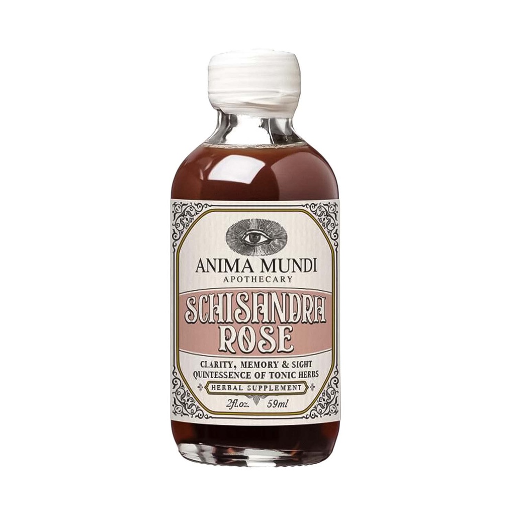 Anima Mundi Apothecary Schisandra Rose Elixir - Liquid Schisandra Berry Adaptogen Supplement mit Wildcrafted Rose Petals for Liver and Kidney Support - Anima Mundi Beauty Supplements (2oz / 59ml)