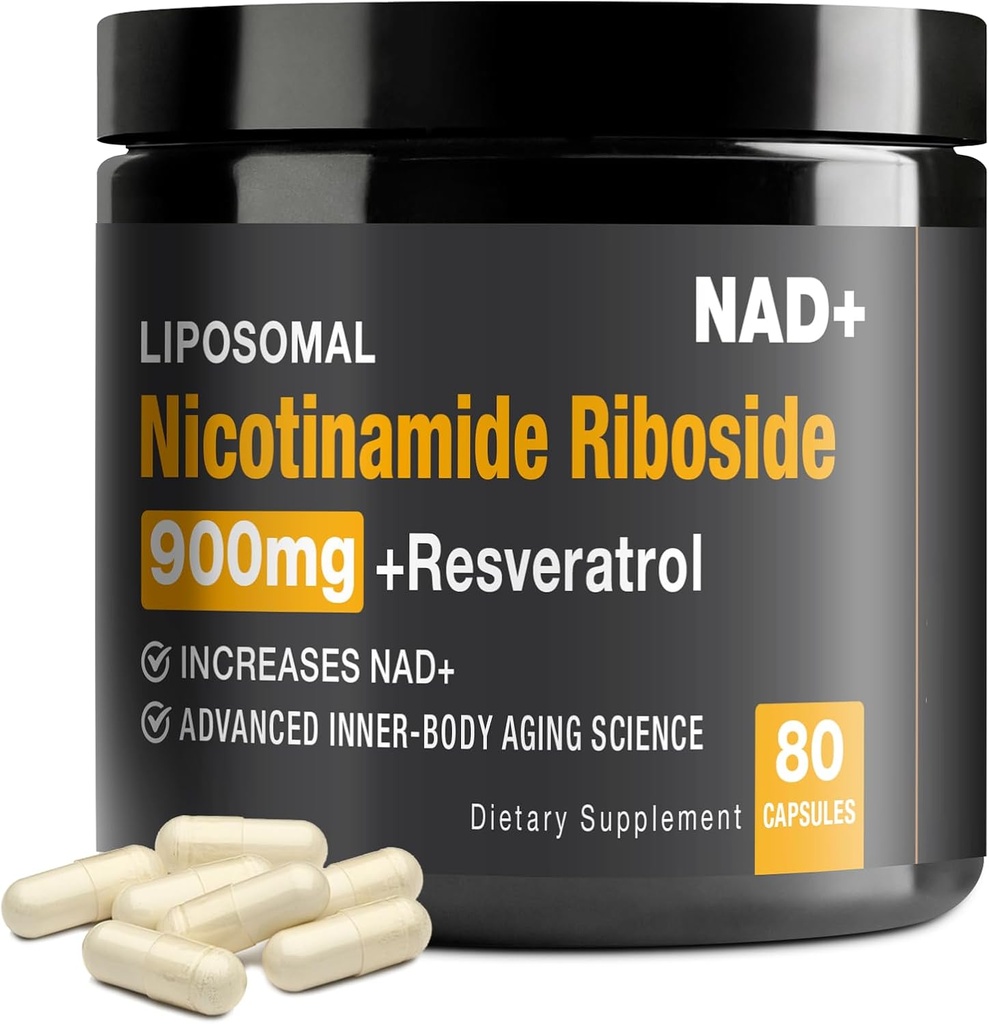 NAD+ Supplement - NAD+ mit Nicotinamid Riboside (NR) und Resveratrol Quercetin 900mg, USA-063-0911XL-115NAD