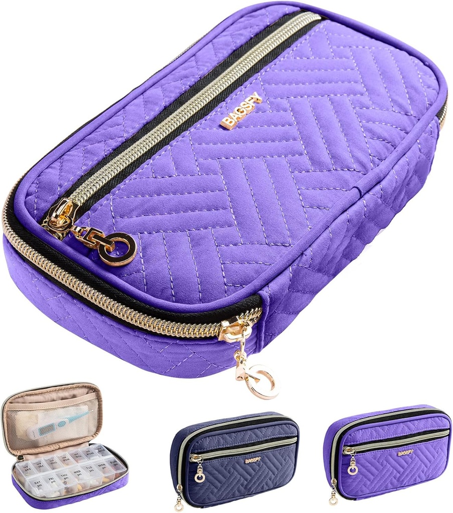 BAGSFY Pill Organizer Case 2 Mal pro Tag Wöchentliche Medizin Organizer Reise Pille Box mit abnehmbaren 7 Tage Medizin Fall Container für Fischöl, Vitamin, Ergänzung