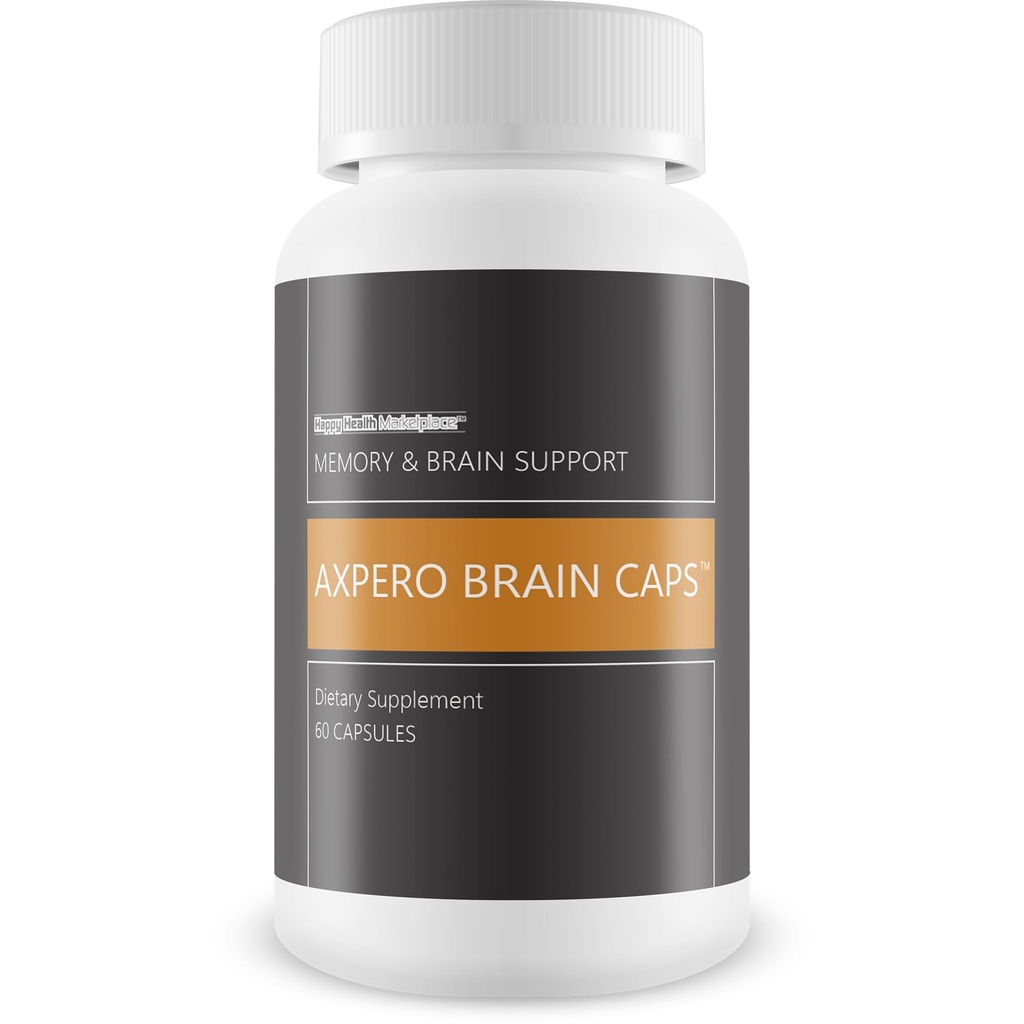 Axpero Brain Caps - Unsere beste Memory Brain Unterstützung Ergänzung für Frauen und Männer - Axpero Oral Memory Supplement für Gehirn - Gehirn Ergänzungen für Gedächtnis und Fokus - Gedächtnis Vitamine Gehirn Gedächtnis Unterstützung