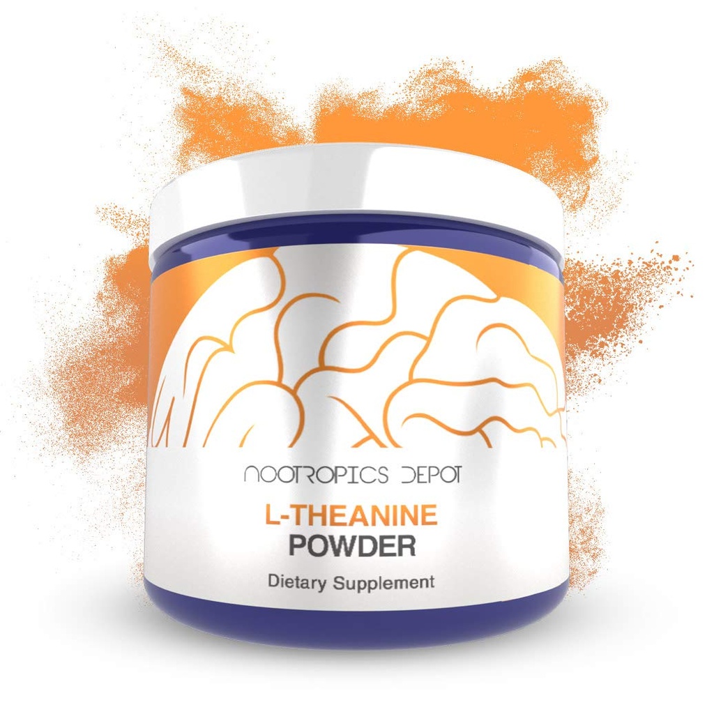 Nootropics Depot L-Theanin-Pulver 125 Gramm | Fördert Entspannung | Unterstützt gesunde Stress Levels + Schlafzyklen | Fördert kognitive Funktion + Fokus | Aminosäure Supplement