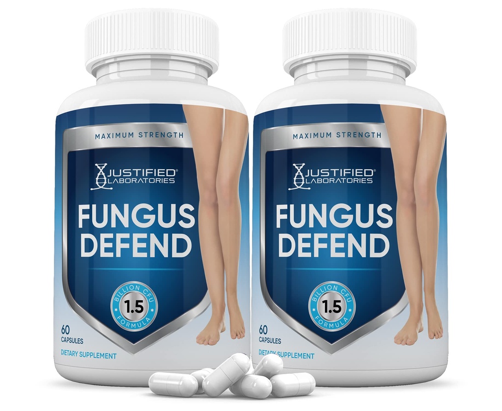 Justified Laboratories (2 Pack) Pilz Verteidigen Pillen 1.5 Billion CFU Probiotic 120 Kapseln