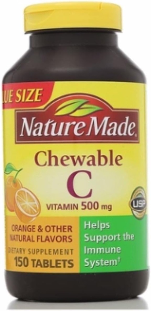 Natur Made Vitamin C 500 mg Kautabletten 150 ea (Pack mit 5)