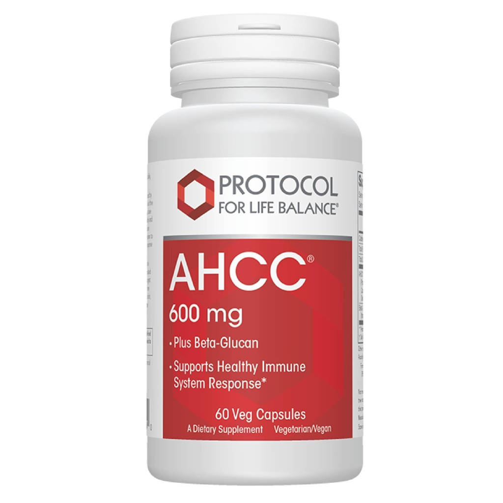 Protokoll AHCC 600 mg - Leber- und Immununterstützungsergänzung mit Beta-Glucan* - Kann Hilfe Cellular Health Stress &amp; * - Vegan, Dairy Free & Nut Free - 60 Veg Caps