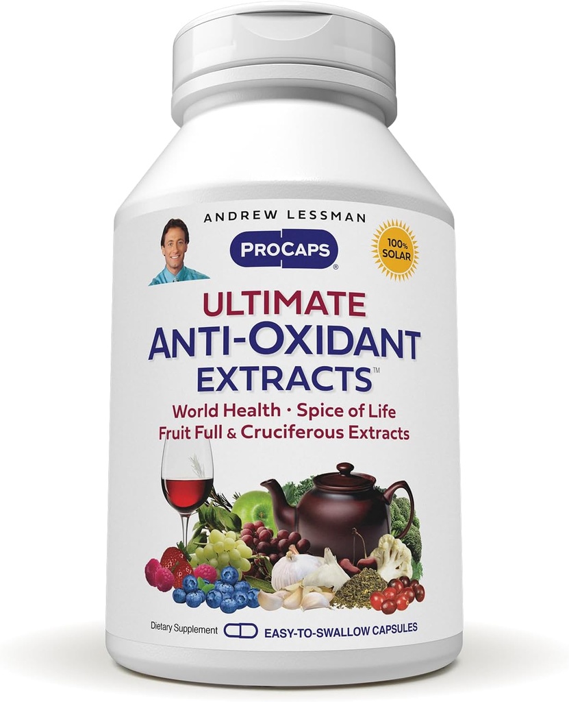 ANDREW LESSMAN Ultimate Anti-Oxidant Extrakte 360 Kapseln - Konzentrierte Mischung von standardisierten Extrakten. Natürlich schützende Polyphenole, Berry und Cruciferous Vegetable Extracts. Keine Zusatzstoffe