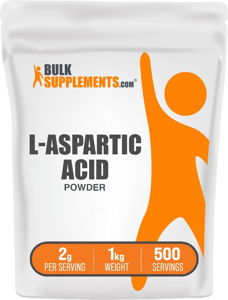 BulkSupplements.com L-Aspartic Acid Powder - Aspartic Acid Supplement, Amino Acids Supplement - Glutenfrei, 2g pro Servierung, 1kg (2.2 lbs) (Pack von 1)