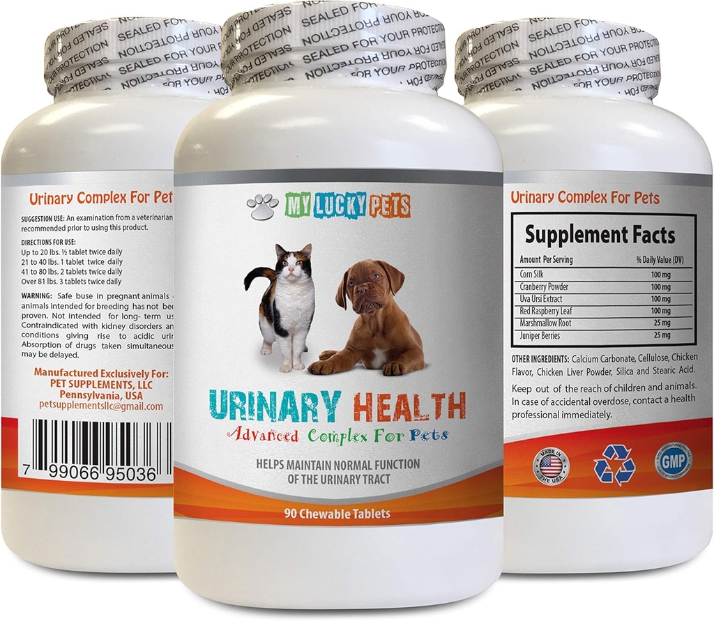 Katze Urinary Health Treats - Pets Urinary Health Complex - für Hunde und Katzen - Advanced Bladder Support - Katze Cranberry Treats - 1 Flasche (90 Bäume)