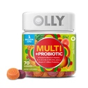 OLLY Multi + Probiotic Adult Multivitamin Gummy, Verdauungs- und Immunsystem Unterstützung,* Kaubare Ergänzung, Tropical Flavored, 35 Tage Versorgung - 70 Count