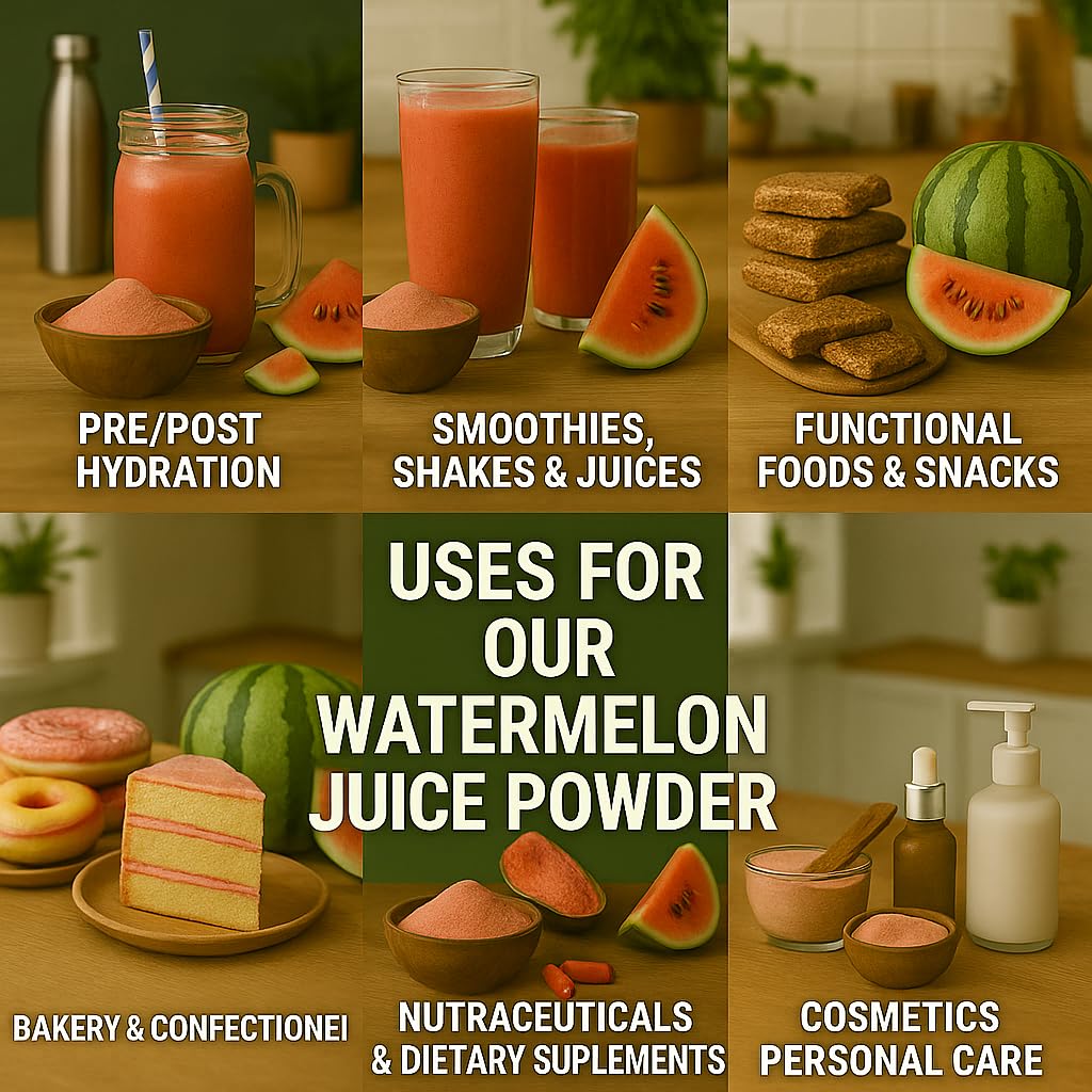 Indus Farms Superfoods All Natural Watermelon Juice Powder – Instant Drink Mix & Hydration Rezepte – Natürliche Elektrolyte, Pflanzenbasierte Superfood – Vegan, Non-GMO, Gluten-Free –Smoothies, Hautpflege 2 LB