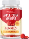 Apple Cider Essig Gummy für Damen und Herren | 1000mg | Mit der Mutter | Detox, Digestion & Skin | Unterstützung Keto Diät mit unrefined ACV Gummis mit Folate, Vitamin B12, Pomegranate & Beet | 60 Count