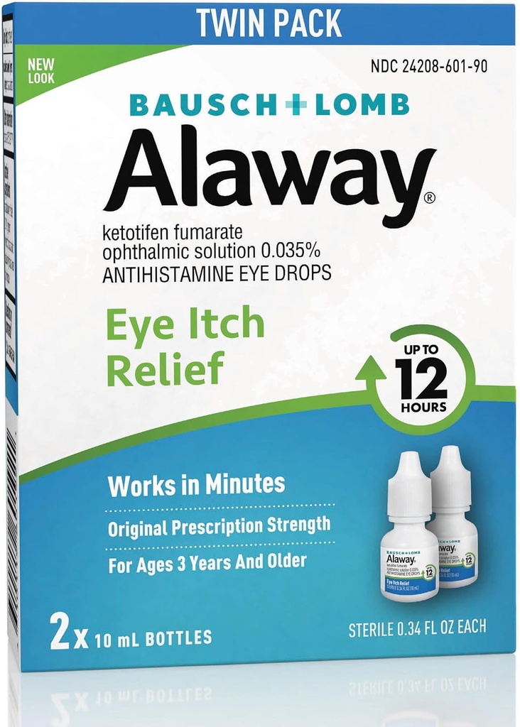 Alaway Antihistamin, Eye Itch Relief Tropfen, Twin Pack, 0.34 fl oz